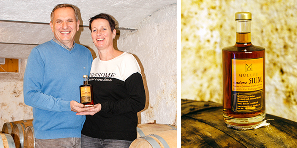 Manufaktur Müller präsentiert nach Gin und Whisky den »anders Rum« und ...