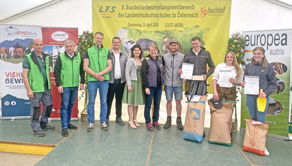 Young talent showed top level at animal judging at the LFS St. Andrä