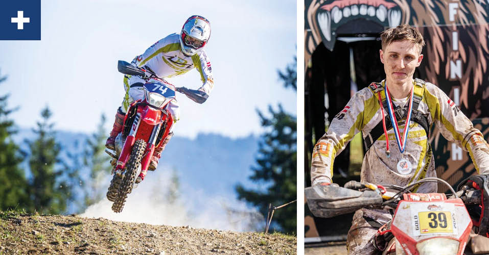 Over hill and dale: Lorenz Steinkellner (18) is one of the best enduro ...